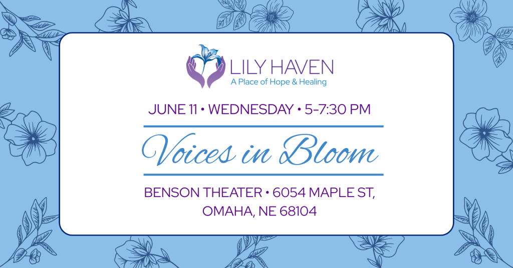 Voices in Bloom event banner - Wednesday June 11th
